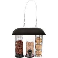 Best for birds Vogelvoederhuisje Trio Zwart 25 X 23,8 X 23,7 Cm