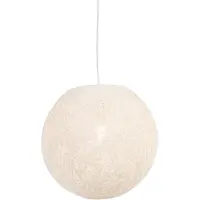 QAZQA Landelijke hanglamp witte bol 35cm - Corda