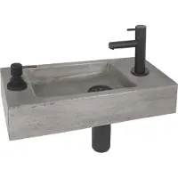 Differnz Fonteinset | | Jax (Beton, Zeepdispenser, Matzwart)