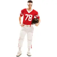 MOM Rugby Player Man Costume Rood M-L Kinderen