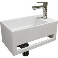 Wiesbaden Fontein met handdoekhouder solid surface