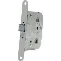 Nemef WC-Slot Type 1444 - Badkamerslot met Omlegbare Dagschoot - Afgeronde Voorplaat - Dag- en Nachtschoot van Messing - Staal Gelakt - 153 x 18 x 2,75 mm - Kleur Zilver