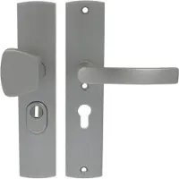 Axa Veiligheidsbeslag (Curve Plus) Inox geslepen: Knop-Kruk (model S/Blok) PC55 met kerntrekbeveiliging SKG***