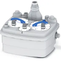 Sanibroyeur Sfa sanibroyeur sanicubic 1 vuilwaterpomp 1500 w inclusief extern visueel alarmdisplay, wit