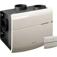 Orcon MVS-15RHBP woningventilator - 550 m3/h - Perilex - met ingebouwde vochtsensor en RF-afstandsbediening + 4 luchtventielen