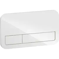 Villeroy & Boch Viconnect 2-knops bedieningsplaat glas Glossy Wit