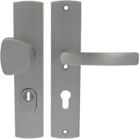 Axa Veiligheidsbeslag (Curve Plus) Inox geslepen: Knop-Kruk (model S/Blok) PC72 met kerntrekbeveiliging SKG***