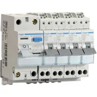 Technim Hager Combinatie 1 Aardlekschakelaar 2P 30 Ma + 4 Eindgroepen