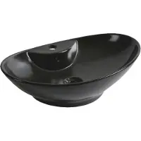Kerra KR 139 BLM waskom ovaal 58x38,5cm zwart