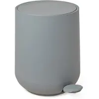 Zone Denmark Nova Pedaalemmer - Prullenbak Badkamer Softclose - Afvalemmer Klein - Toilet & Badkamer Accessoires - Kunststof - 3 liter - 23,5 x 20,5 cm - Grijs