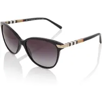 Burberry Zonnebril Be4216 30018G Zwart Met Goud Detaillering Grijs Verloop