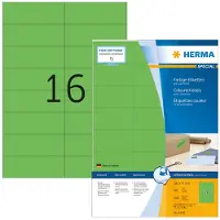 Herma Gekleurde etiketten, A4, 105 x 37 mm, groen, permanent hechtend