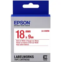 Epson LK-5WRN standard tape rood op wit 18mm (origineel)