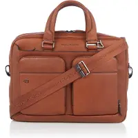Piquadro Black Square Computer Briefcase 15" tobacco schoudertas heren