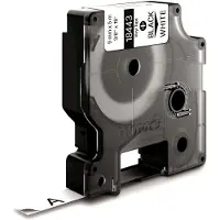 Dymo 18443 (S0718580) Tape Zwart op wit (9 mm)