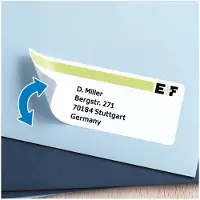 Snom etiketten nr. 4349, 96 x 50,8 mm, verwijderbaar, zelfklevend, goed hechtend, papier, wit, 250 stuks