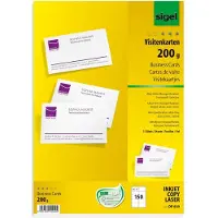 Sigel - visitekaartjes - wit - 85x55 mm - 200 gram - 150 stuks -SI-DP839