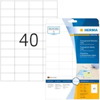 Herma 4684 transparante etiketten A4 mat 52,5 x 29,7 mm (1000 etiketten)