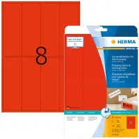 Herma Etiketten voor verzendingsaanwijzingen / waarschuwingen, A4, 50 x 142 mm, neon-r