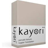 Kayori Topper Hoeslaken Shizu Zand (Percal)-160 x 210 cm