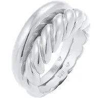 Elli PREMIUM Ring 'Twisted' zilver