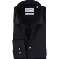 Michaelis business overhemd Slim Fit zwart effen