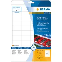 Herma Special 4572 verwijderbare weervaste folie-etiketten A4 48,3 x 25,4 mm wit (880 etiketten)