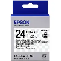Epson LK-6TBN tape zwart op transparant 24mm (origineel)
