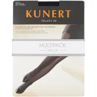Kunert VELVET 40 3-pack Dames Panty - Black - Maat 48/50