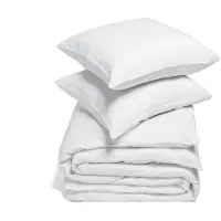 Yumeko Dekbedovertrek set Gewassen Linnen 140x220 Wit - Eco, Bio & Fairtrade