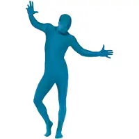 Morphsuits Volwassenenkostuum second skin Blauw, maat L