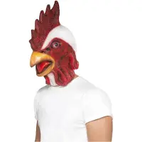 Smiffys Mooi kippen masker van latex