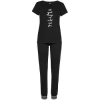 s.Oliver Pyjama rosa / zwart / wit