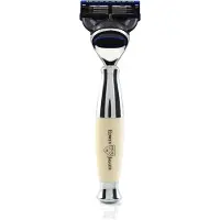 Edwin Jagger Scheermes Razors Double Edge Safety Ivory & Chrome Fusion Ref.R367CRF 1Stuks | Voor Mannen