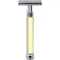 Edwin Jagger Scheermes Razors Double Edge Safety Extra Long Handle Ivory & Chrome Plated Ref.DEL8714BL 1Stuks | Voor Mannen