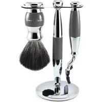 Edwin Jagger Shaving Sets Gilette Mach 3 Grey and Chrome Mach 3 Set Set Ref.S2M365CR Pakket - 1pakket