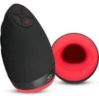 Teazers - Orale Masturbator - Masturbator - Oplaadbaar - Waterbasis - Sex Toys voor Mannen - Masturbator voor Man - Masturbators - Masturbator voor Mannen Elektrisch - Rood/Zwart