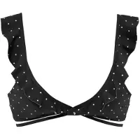 LASCANA Bikinitop 'Sparkle' zwart / wit