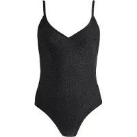 Barts Bathers V-Neck One Piece Badpak - Subtiele panterprint - Zwart