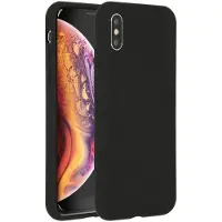 Accezz Liquid Silicone Backcover voor de Apple iPhone X / Xs - Zwart
