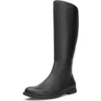 Camper Campervoor vrouwen. K400451-001 Mil Leren Laarzen zwart (35), Leer, 1 tot 3 cm, Ritssluiting, Casual
