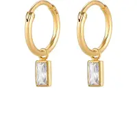 Elli - Elli Oorbellen Dames Creolen Filigraan Trend met Kristallen in 925 Sterling Zilver Verguld