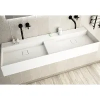 SSI Design Solid Blinc 150 wastafel 150x45x16cm mat wit