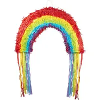 Boland piñata regenboog 37 x 58 cm papier rood/geel/blauw