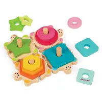 Janod I Wood Stackable Turtles Toy Veelkleurig 18 Months-3 Years Kinderen