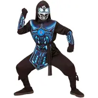 Partyking Cyber ninja kostuum met licht en geluid voor kinderen