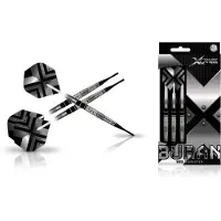 XQ Max dartpijlen Buran 90% softtip 18 gr antraciet/wit
