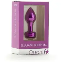 Ouch! Mat Metalen Buttplug met Kristal Small