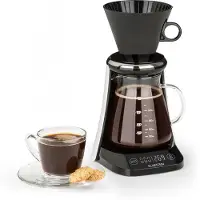 Klarstein craft coffee weegschaal timer glazen kan filteropzet 600ml zwart/wit