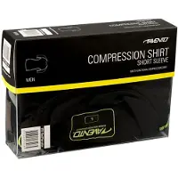 Avento Compressieshirt Korte Mouw Comfort - Mannen - Zwart/Fluorgeel - Maat XL
